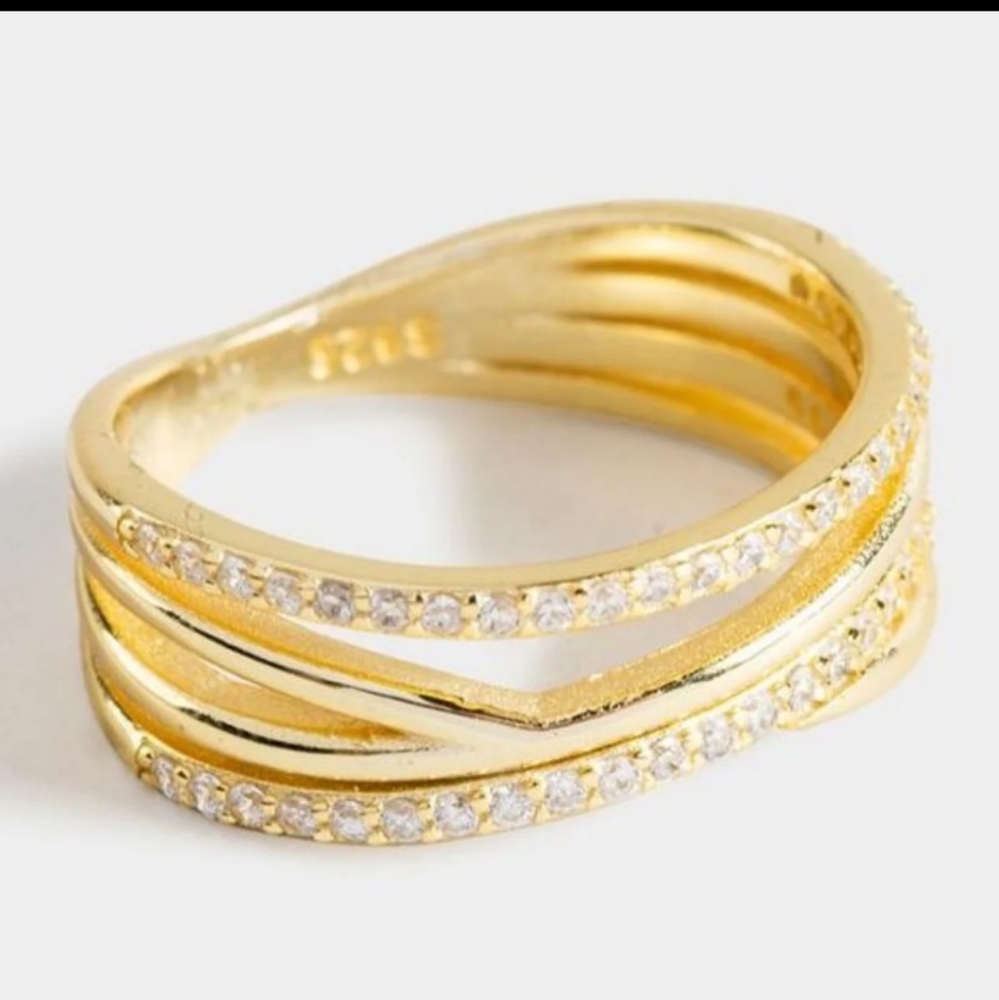 Francesca's EMMA 14k Sterling Silver Ring